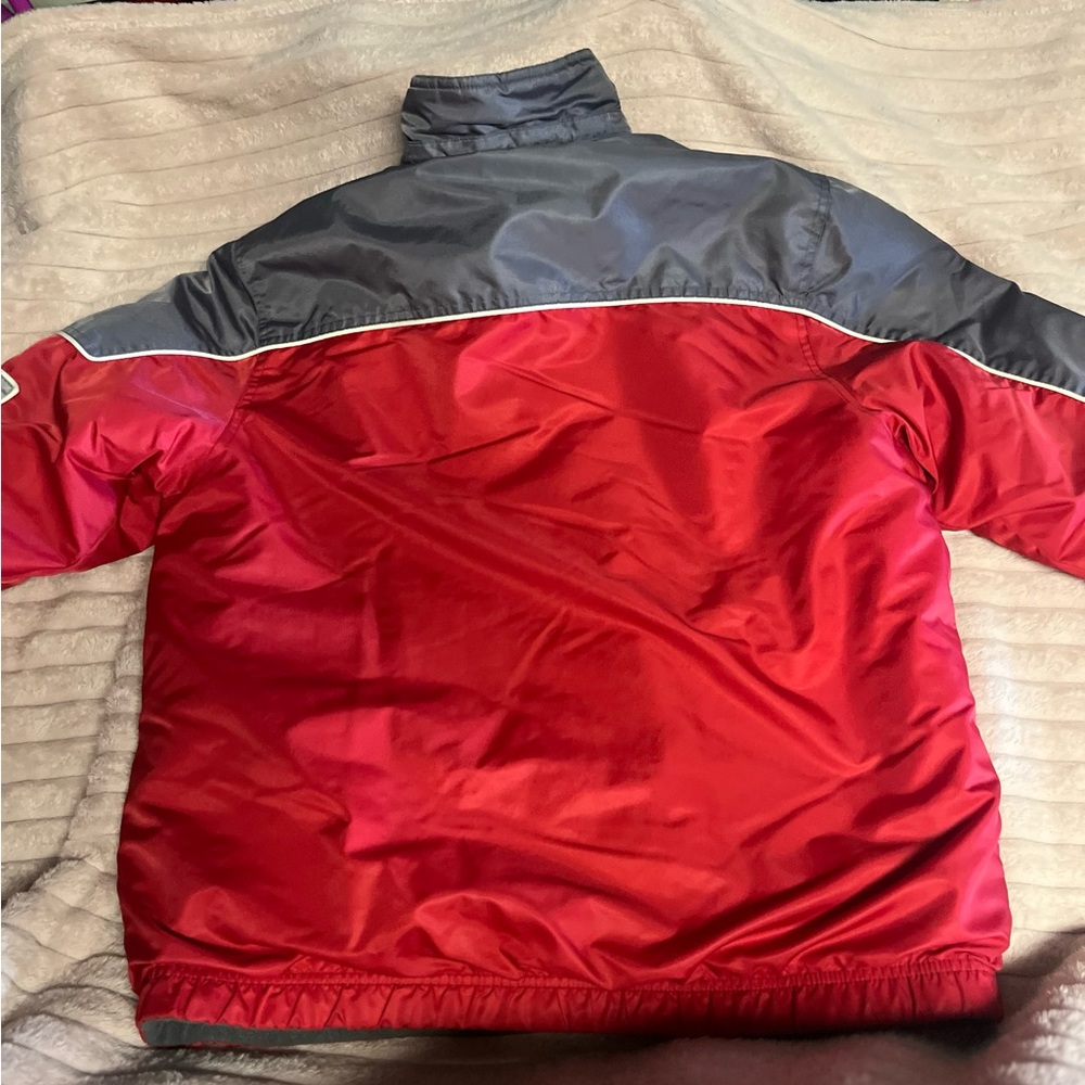 Vintage Nike Red/Gray Full Zip Reversible Fleece Lined Jacket Boys Large (14-16) - Picture 9 of 10